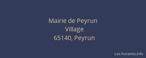 Mairie de Peyrun