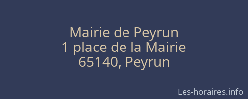 Mairie de Peyrun