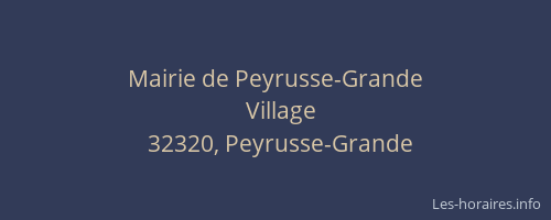 Mairie de Peyrusse-Grande