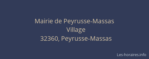 Mairie de Peyrusse-Massas