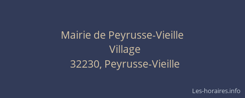 Mairie de Peyrusse-Vieille