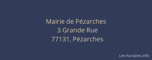 Mairie de Pézarches