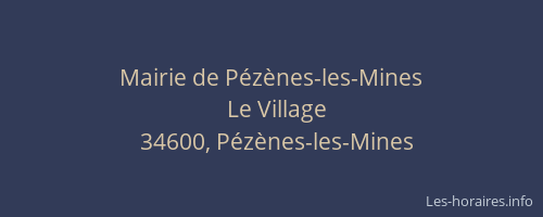 Mairie de Pézènes-les-Mines