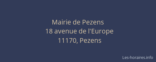 Mairie de Pezens