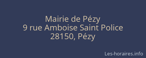 Mairie de Pézy
