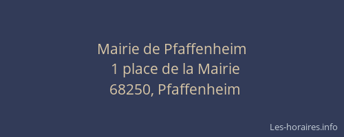 Mairie de Pfaffenheim