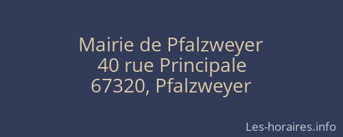 Mairie de Pfalzweyer