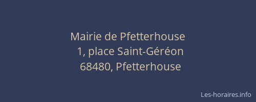 Mairie de Pfetterhouse