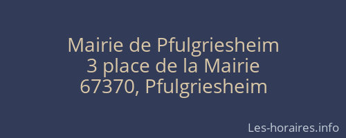 Mairie de Pfulgriesheim