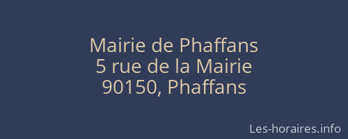 Mairie de Phaffans