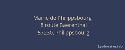 Mairie de Philippsbourg