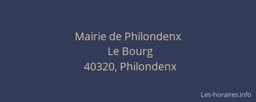 Mairie de Philondenx