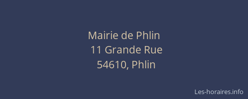 Mairie de Phlin