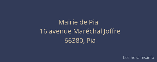 Mairie de Pia