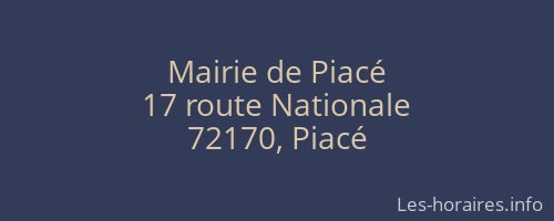 Mairie de Piacé