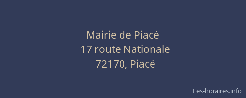 Mairie de Piac&eacute;