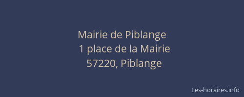 Mairie de Piblange