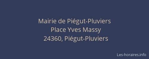 Mairie de Piégut-Pluviers