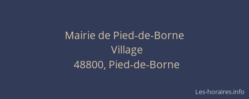Mairie de Pied-de-Borne