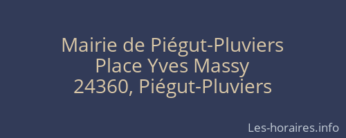 Mairie de Piégut-Pluviers