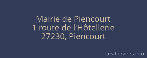 Mairie de Piencourt