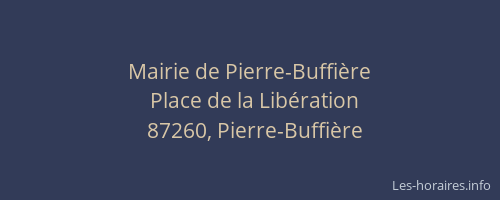 Mairie de Pierre-Buffière