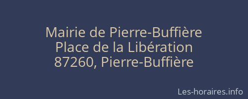 Mairie de Pierre-Buffière