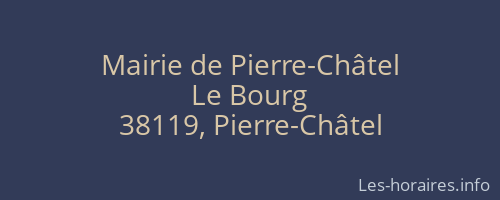 Mairie de Pierre-Châtel