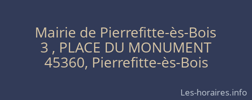 Mairie de Pierrefitte-ès-Bois