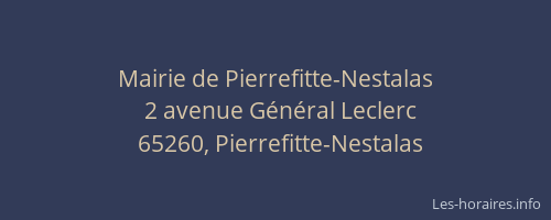Mairie de Pierrefitte-Nestalas