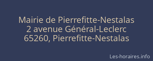 Mairie de Pierrefitte-Nestalas