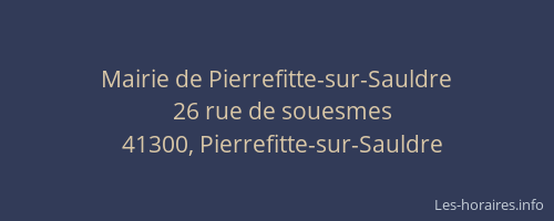 Mairie de Pierrefitte-sur-Sauldre