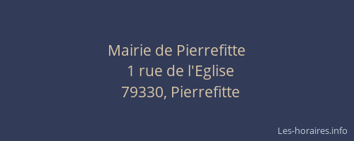 Mairie de Pierrefitte