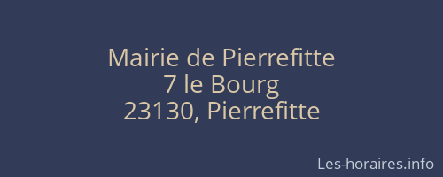 Mairie de Pierrefitte