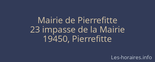 Mairie de Pierrefitte