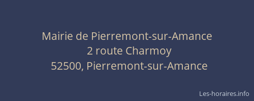 Mairie de Pierremont-sur-Amance
