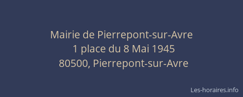 Mairie de Pierrepont-sur-Avre