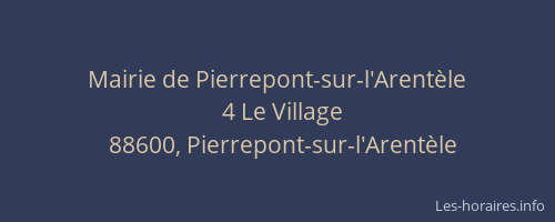 Mairie de Pierrepont-sur-l'Arent&egrave;le