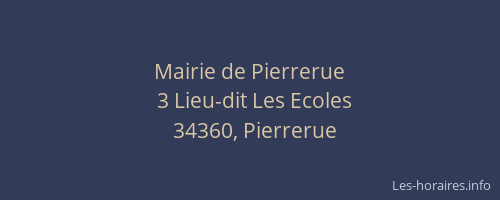 Mairie de Pierrerue