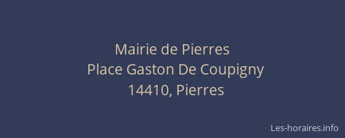 Mairie de Pierres