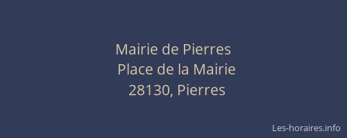 Mairie de Pierres