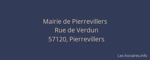 Mairie de Pierrevillers