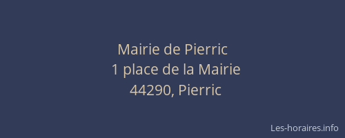 Mairie de Pierric