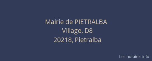 Mairie de PIETRALBA