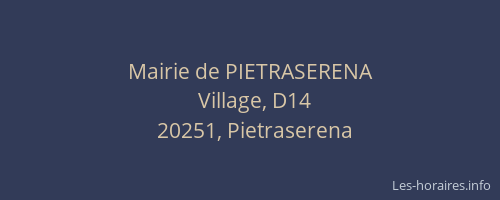 Mairie de PIETRASERENA
