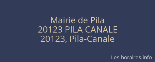 Mairie de Pila