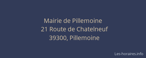 Mairie de Pillemoine