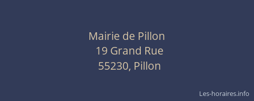 Mairie de Pillon