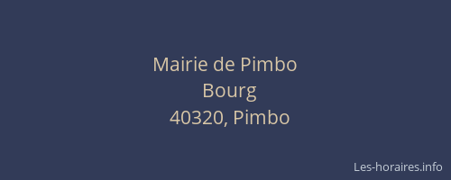 Mairie de Pimbo