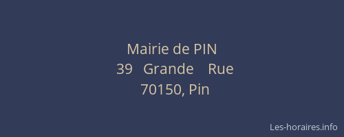 Mairie de PIN